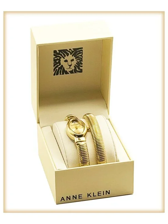 Anne Klein Quartz Gold Dial Ladies Diamond Watch and Bracelet - Picture 5 of 5